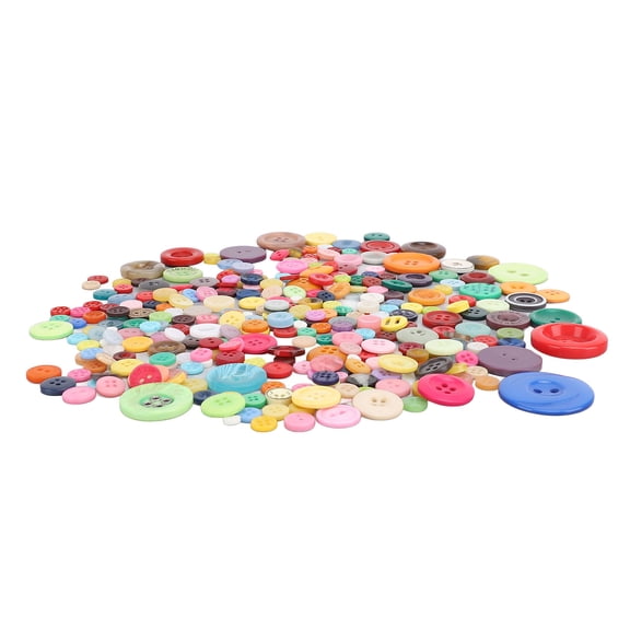 BIMZUC 1 Pack Colorful Sewing Buttons 2 and 4 Hole Round Mixed Color and Size Plastic Fasteners for Craft Projects DIY Sewing Painting and Decoration (4.72 inches / 12 cm Pack)