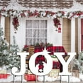 thumbnail image 2 of 3 Pieces Joy Letter Lawn Decorations Outdoor Christmas Decorations Large Xmas Yard Stakes Holiday Outside Waterproof Corrugated Lawn Signs for Garden Home Lawn Pathway Walkway, 2 of 7