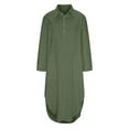 thumbnail image 5 of Dyegold Women Cotton And Linen Shirt Dress Button Down Casual Maxi Dresses Loose Flowy Swing Long Sleeve Vacation Long Dress, 5 of 6