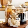 thumbnail image 3 of Tarro de cristal con tapa de amor, color ámbar, para almacenar y sellar, para frutos secos, granos de café, cáscara de naranja, hojas de té, 3 of 4