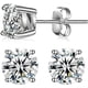 thumbnail image 1 of 1-2CT Moissanite Stud Earrings for Women Men Girl,18K White Yellow Gold Plated S925 Sterling Silver D Color VVS1 Clarity Round Cut Lab Created Diamond, 1 of 4