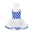 thumbnail image 5 of CHICTRY Kids Girls Christmas Dance Dress Candy Cane Stripes Ballet Tutu Leotard Dress Carnival Performance Dancewear Blue 8, 5 of 7