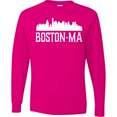 thumbnail image 3 of Inktastic Boston Massachussetts Skyline City Silhouette Long Sleeve T-Shirt, 3 of 5