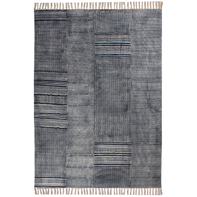 Casavani Blue Hallway Rug Rectangle Area Rugs Yoga Mat Living Room Carpet 6x12 feet