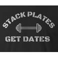 thumbnail image 2 of 9 Crowns Tees Men's "Stack Plates" T-shirt (Unisex Black, Small), 2 of 3