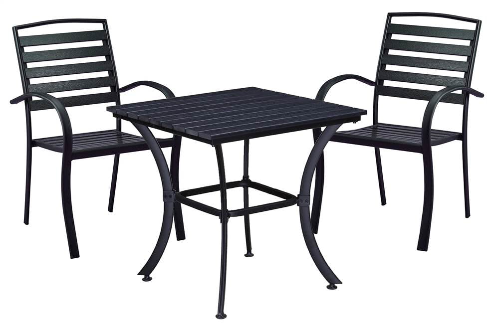 Oakland Living Modern Slat Back, Small Bistro Table And Chairs Indoor
