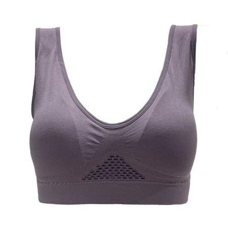 

Women s Seamless Sport Bra Active Gym Yoga Workout Sports Bras Wireless Zip Front Mesh Racerback High Impact