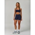 thumbnail image 4 of IBTOM CASTLE Workout Sets for Women Square Neck Halter Sports Bra High Waist Biker Shorts 2 Piece Gym Yoga Outfits M Blue, 4 of 7