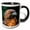 Black/White, variant on 3drose, a Photograph of a Red Tailed Hawk Looking Left, 15oz Mug
