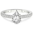 thumbnail image 3 of 3 Carat IGI Certified Pear Shape Lab Grown Diamond Engagement Ring | 14K White Gold | Zoey Eternity Lab Diamond Ring | FG-VS1-VS2 Quality Friendly Diamonds, 3 of 5