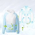 thumbnail image 3 of Chaleco de enfriamiento Zulema Chaqueta de aire acondicionado con ventilador Azul claro M, 3 of 8