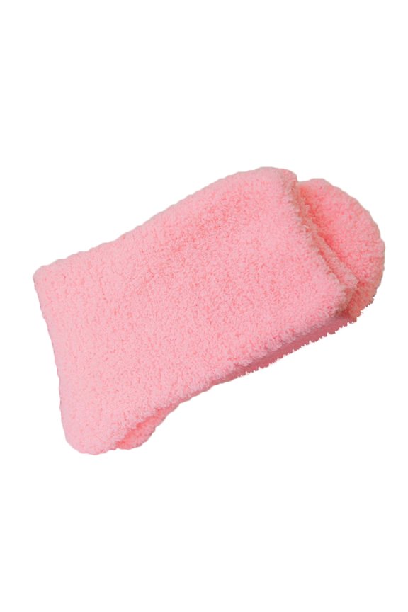 Women Girls Socks Solid Color Thicken Warm Fluffy Cotton Middle Tube Soft Bed Floor Socks for Winter