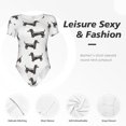 thumbnail image 6 of Balery Dachshund Dog Puppy Women's Short Sleevee Crew Neck Bodysuit Tops Short Sleeve Tops Basic-Medium, 6 of 9