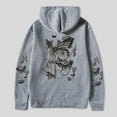 thumbnail image 3 of XIAOCHA Men's Butterfly Graphic Hoodie Oversized Long Sleeve Hooded Pullover Sweatshirt Soft Streetwear Casual Hoodies, 3 of 3