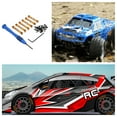 thumbnail image 2 of Vogacara Juego de varilla de enlace de dirección y destornillador de Metal RC para modificación de actualización de coche 1/18 Wltoys A949 RC Kits de construcción modelo púrpura, 2 of 6