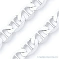 thumbnail image 2 of 9mm Italy 925 Solid Sterling Silver Men's Marina / Mariner Link Italian Chain Bracelet, 2 of 2