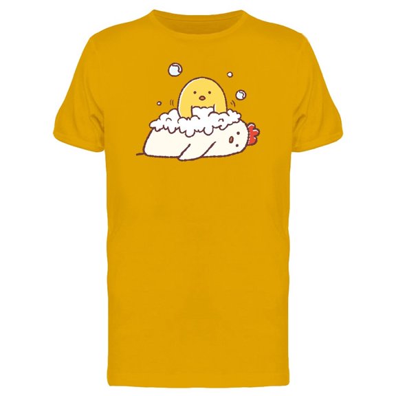 Chicken Washing A Hen Cartoon Tee Men's -Image by Shutterstock