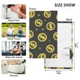 thumbnail image 3 of Cotton Bath Towels Soft Face Towel Absorbent Quick Dry Yellow Dollar Sign 16"x28" 2 Pack, 3 of 8