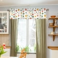 thumbnail image 3 of Yayeee Kitchen Valance Rod Pocket 54" x 18" Living Room Window Curtain, Green Cute Vegetables, 3 of 6