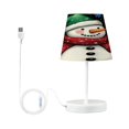 thumbnail image 2 of WOBOGO A Snowman with A Green Christmas Hat Table Lamps Bedroom 3-Speed Dimmable Farm Style with Fabric Shade for Reading and Home Office, 2 of 8