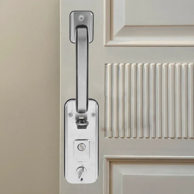 DEEPCRAFF Stainless Steel Door Handle Lock Set Entry Door Hardware Deadbolt Front Handle For Security