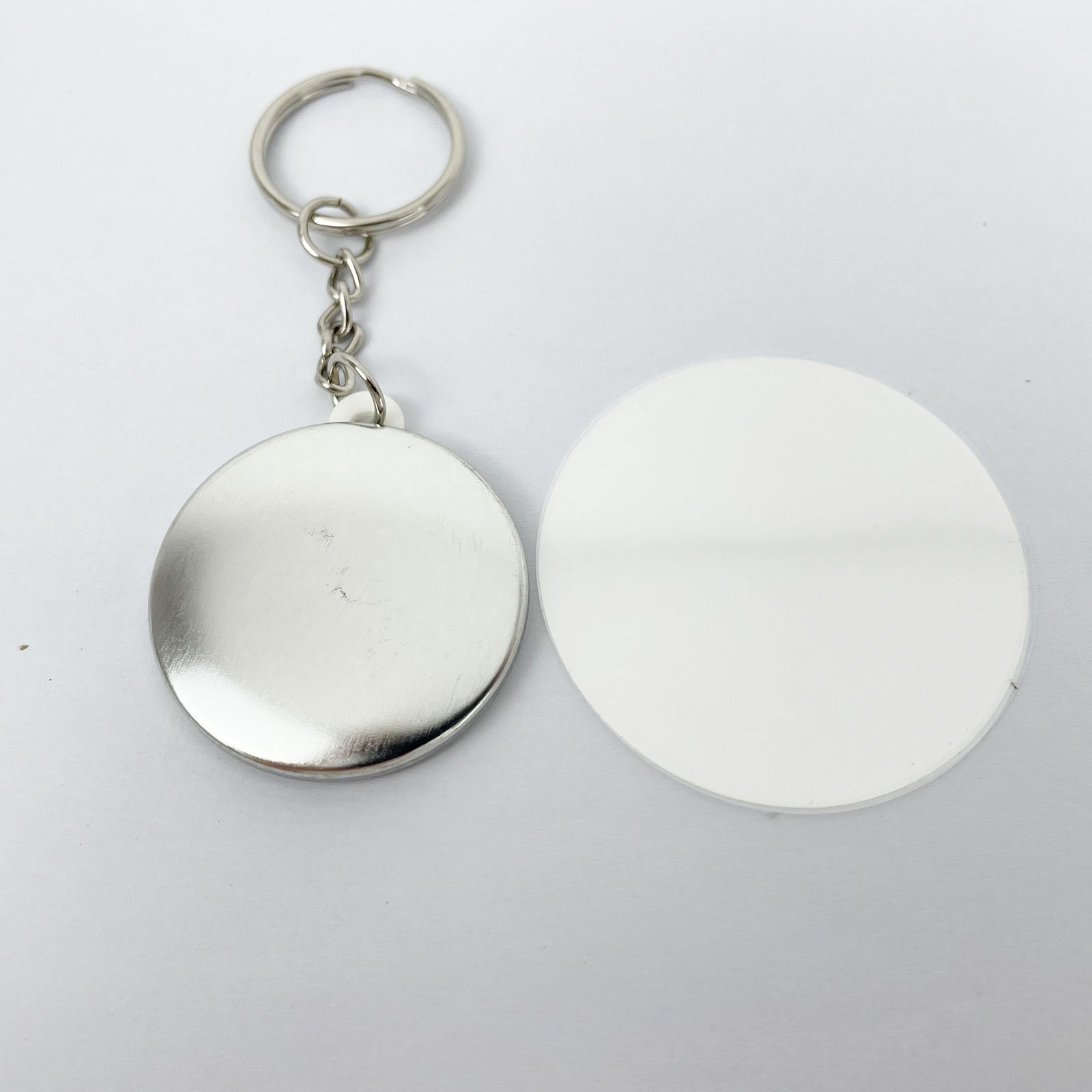 INTBUYING Φ37mm (1-1/2") Key Chain Button Parts for DIY 100 Sets/Pack
