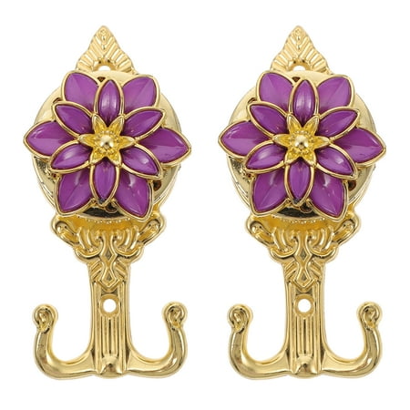 

OUNONA 2pcs Curtain Hook Hanging Hook Wall-mounted Hook Bathroom Hook Home Hook