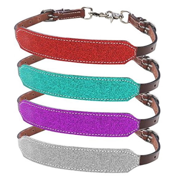 Showman Glitter Overlay Leather Wither Strap