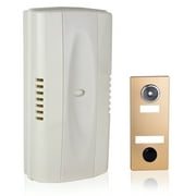 Newhouse Hardware MC145B Wireless Mechanical Two-Note Chime and Door Button with Built-in Viewer, Bronze