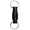 Black, variant on Swivels Keychain Metal Carabiner Clip With Reversible Key Holder Smoothly Edges For Tangles Resistant Key Storage