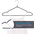 thumbnail image 3 of Js Hanger Perchas De Metal De 16.5 Pulgadas – Perchas De Alambre Extra Gruesas Con Revestimiento De Goma Negro Mate Antideslizante, Perchas Resistentes Para Pantalones, Faldas, Trajes Para Abrigos (Pa, 3 of 5