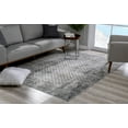 thumbnail image 3 of Rug Branch Aurelia 7 Pieds x 10 Pieds (6 Pieds6 Pouces x 9 Pieds6 Pouces) Gris/rouge Géométrique Usé Tapis d'Intérieur pour Aire, Contemporain, Poil Moyen, Tapis Résistant aux Taches - Salon, Chambre, Salle à Manger et Cuisine, 3 of 7