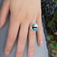 thumbnail image 2 of Japanese Salmon Sushi and Rice Heart Silver Plated Adjustable Novelty Ring, 2 of 3