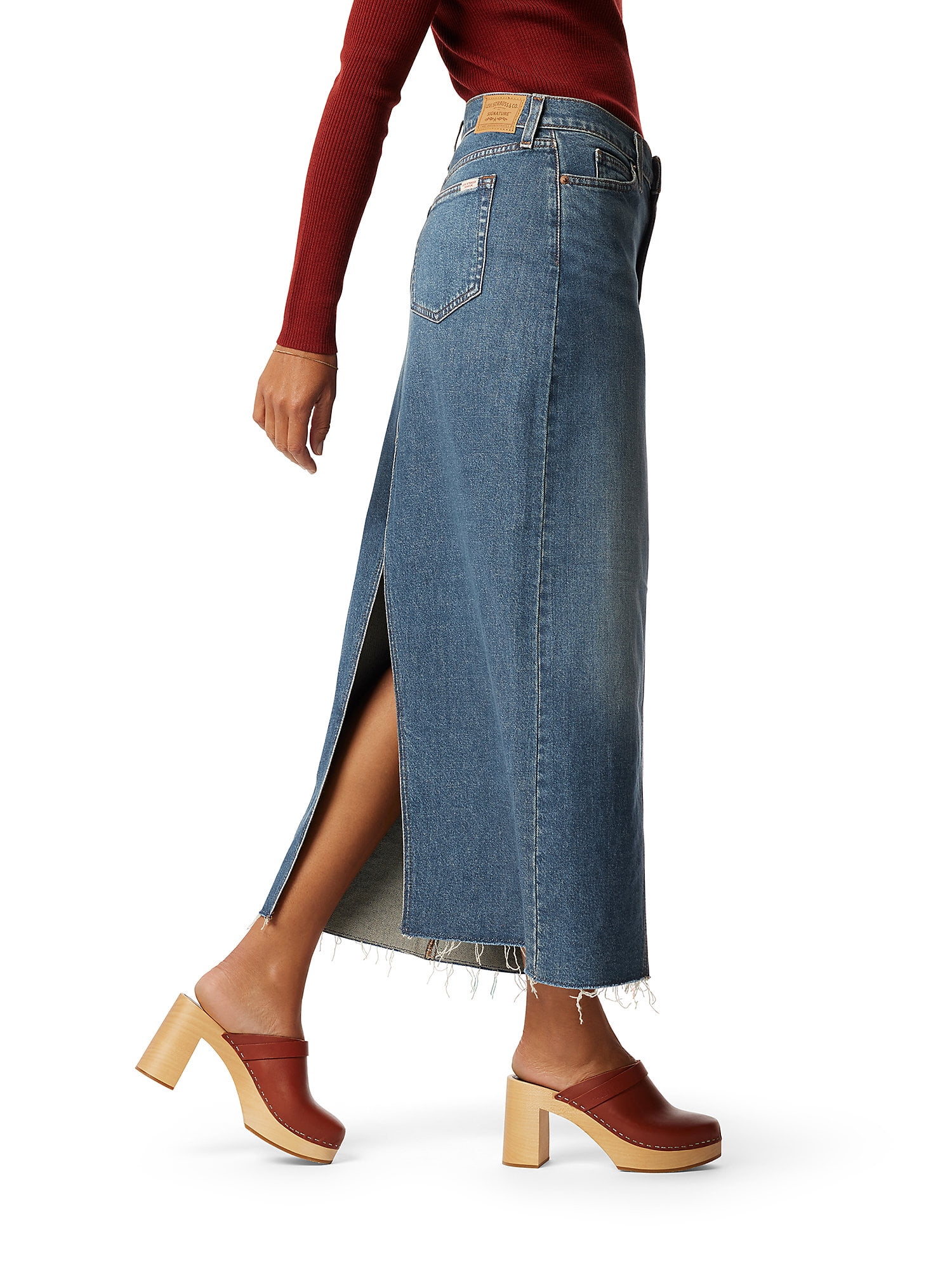 Levi Strauss Signature Women's and Women's Plus Maxi Denim Skirt, Sizes 0-28