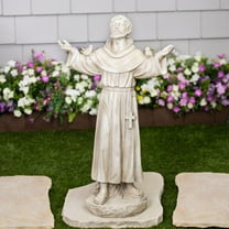Northlight St. Francis of Assisi with Birds Outdoor Garden Statue - 24"
