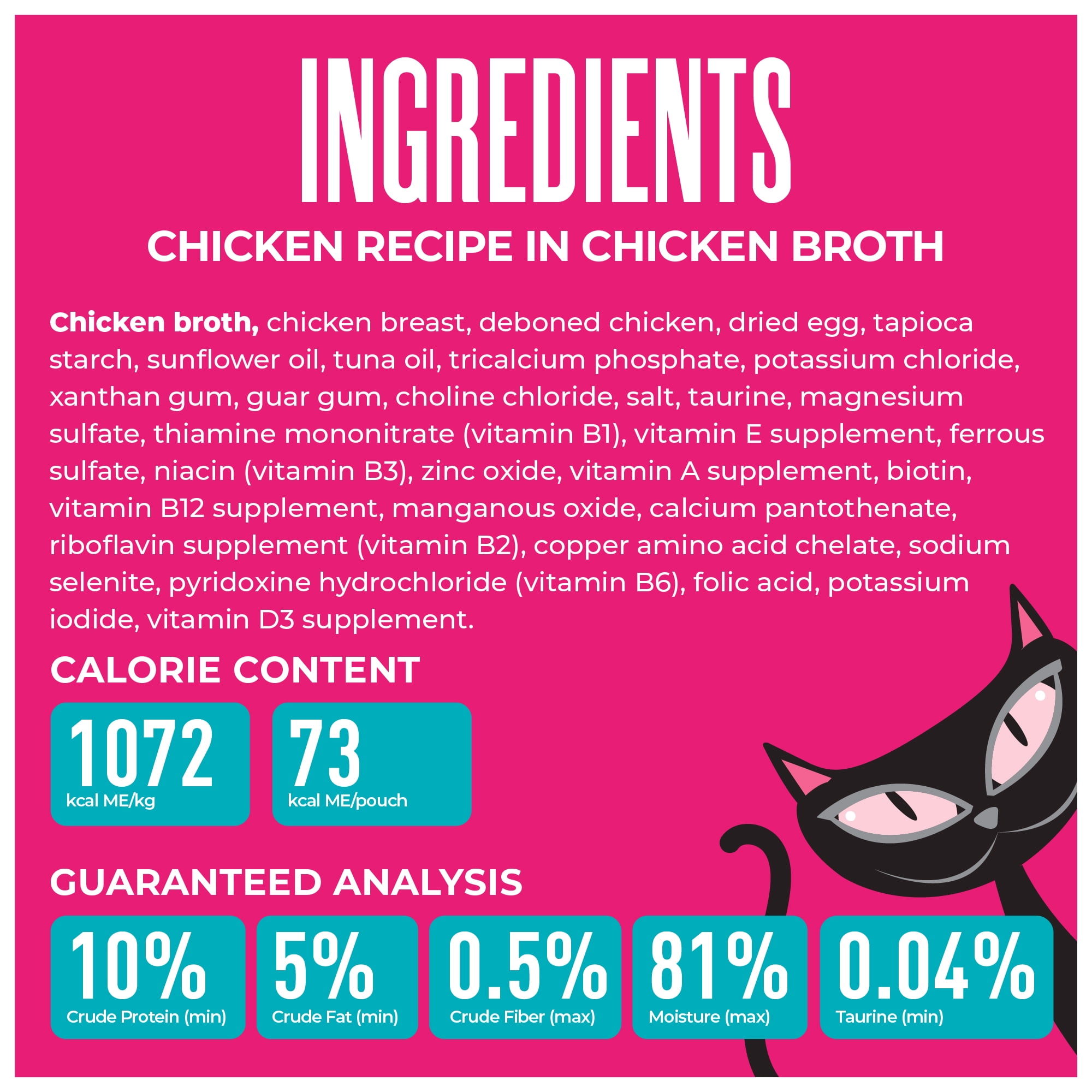 Tiki Cat Born Carnivore Wet Cat Food, Mousse, Chicken Recipe in Broth, 2.4 oz. Pouch