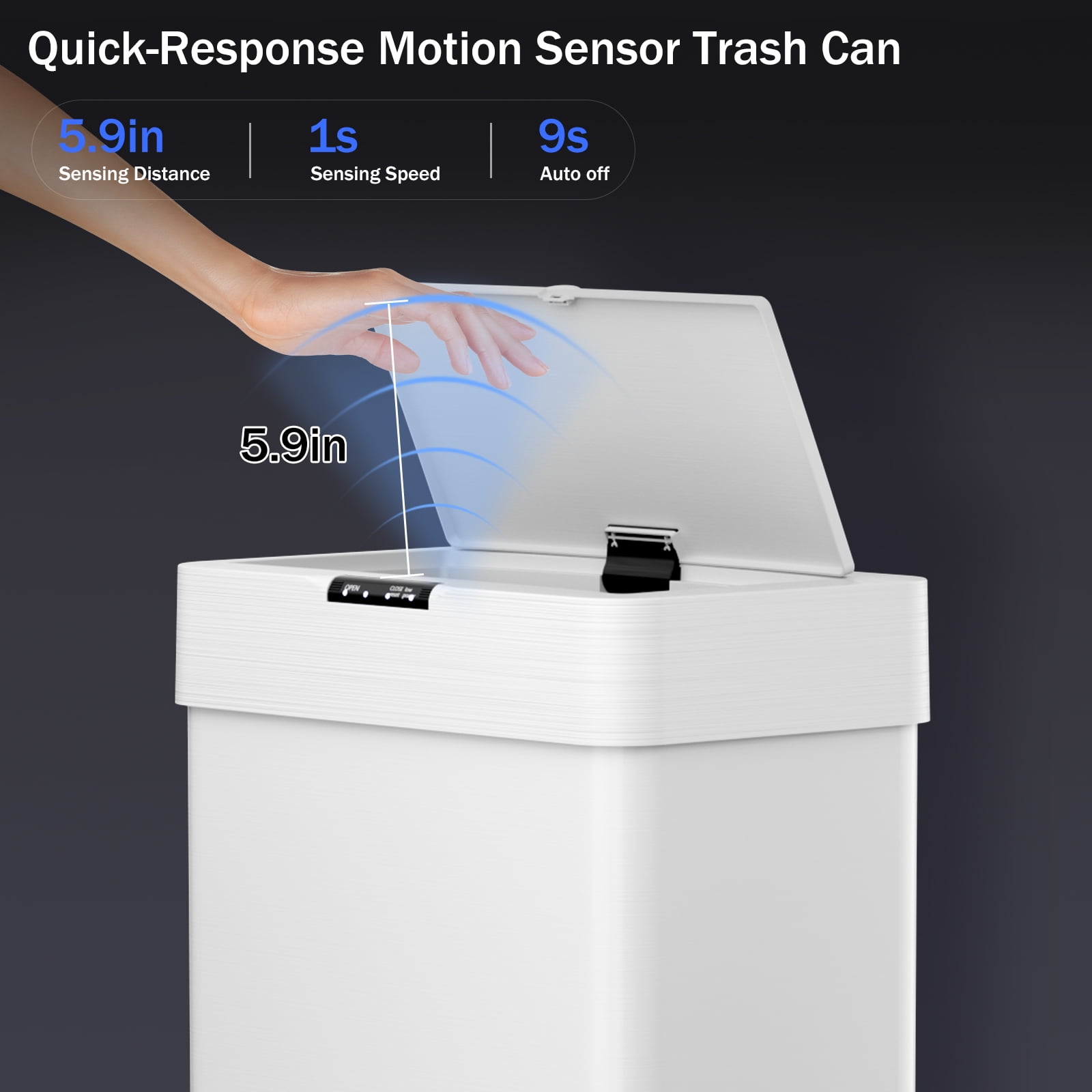 TLSUNNY 21.1 Gal Touchless Kitchen Trash Can with Lid, Automatic Sensor Garbage Bin, for Kitchen/Office/Bathroom