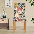 thumbnail image 4 of Yayeee 2 Pack Dining Chair Covers Stretch Parson Chairs Slipcovers Seat Protector, Red Flowers Pattern, 4 of 6