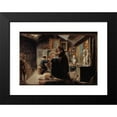 thumbnail image 2 of Achille Devéria 24x18 Black Modern Framed Museum Art Print Titled - The Installation of the Model (1838), 2 of 5