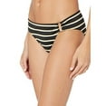 thumbnail image 3 of Lauren Ralph Lauren BLACK Metallic-Stripe Ring Hipster Bikini Swim Bottom, US 8, 3 of 7