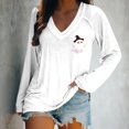 thumbnail image 2 of MVRLSH Womens Tops Blouse Casual Halloween Dark Terrifying Fashion Printed Comfortable Tees Loose Fit Blouses White - M, 2 of 5