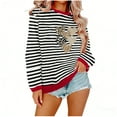 thumbnail image 4 of YueHuiYing Fashion Women‘s Casual Long Sleeve Printing Round Neck Loose T-Shirt Blouse Hoodless Sweatshirts Top, 4 of 6