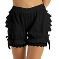 thumbnail image 1 of CHOK Womens Lace Ruffled Bloomers Pettipants Victorian Pumpkin Pants Booty Shorts Black XXL, 1 of 7