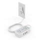 thumbnail image 1 of Cable de extensión TESSAN de 10 pies con 2 salidas y 3 puertos USB, gris, 1 of 6