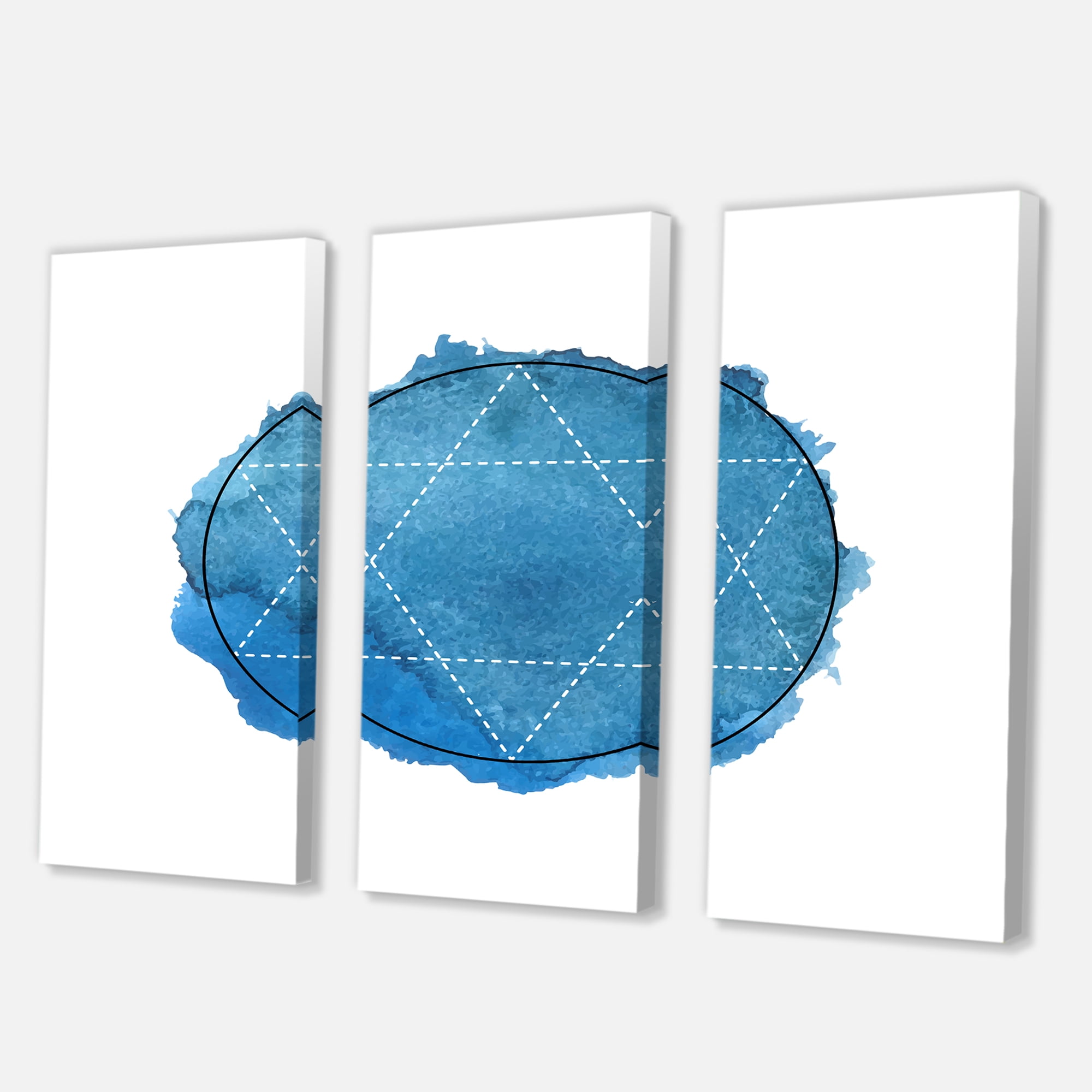 Designart ' Sacred Geometry and Symbol of Alchemy III ' Bohemian & Eclectic Canvas Wall Art Print