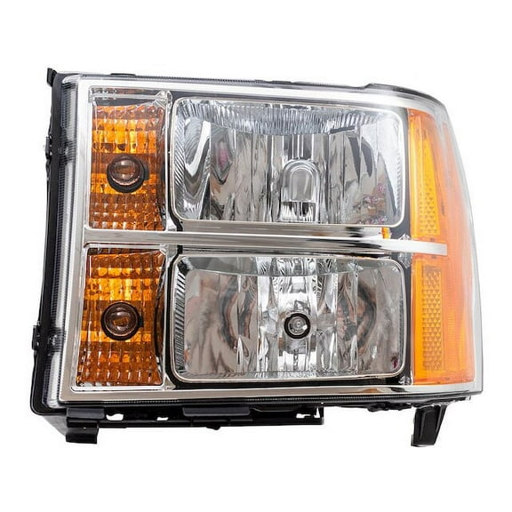 Left Headlight Assembly - Compatible with 2007 - 2014 GMC Sierra 2500 HD 2008 2009 2010 2011 2012 2013