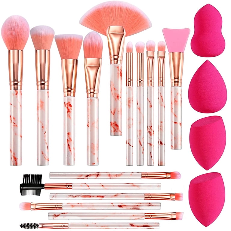 Sixteen-Piece Professional Makeup Brush Set With Sponges photo 1