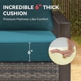 thumbnail image 5 of Gymojoy 24 in. x 24 in. x 6 in.Deep Seat Cushion Set, Olefin 2-Piece Deep Seating Outdoor Replacement Lounge Chair loveseat Sofa Cushion in Peacock Blue, 5 of 6
