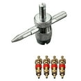 thumbnail image 2 of SPRING PARK Car Truck Bike 4-Way Tire Valve Repair Tool Tyre Accessory with 4 Valve Cores, 2 of 6