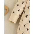 thumbnail image 6 of GXFC Infant Boys Fall Onesie Clothes 3M 6M 12M 18M Newborn Boys Long Sleeve Buttons Down Cactus Print One Piece Jumpsuits Bodysuit with Hat Outfits Autumn Clothing for Baby Boys, 6 of 8